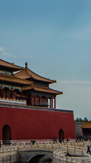 北京故宫博物院内部延时古代建筑9秒视频