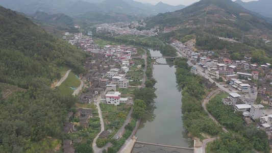 福建省龙岩市漳平水仙生态茶园航拍视频