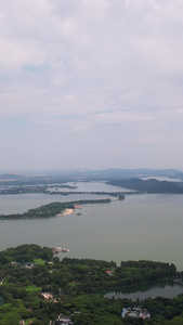 航拍湖北地标5A级旅游景区东湖绿道素材旅游素材视频