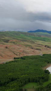 航拍5A喀拉峻景区阔克苏大峡谷景观区九曲十八弯视频旅游景区视频