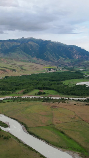 航拍5A喀拉峻景区阔克苏大峡谷景观区九曲十八弯视频大自然60秒视频