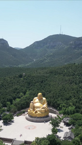 山东济南千佛山风景区4a景区航拍视频