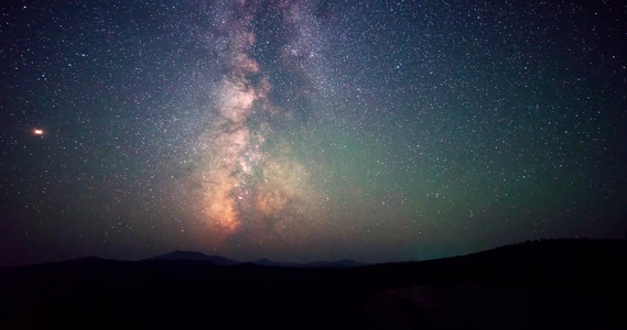 4K大山星空银河延时风景视频