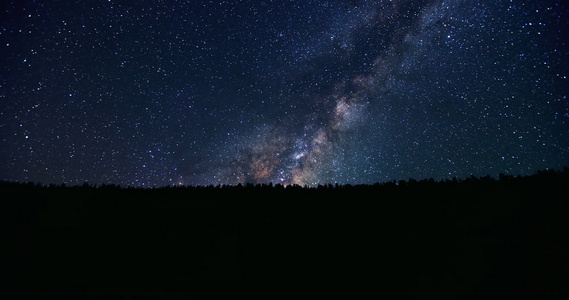 4K山脉森林银河星空延时视频