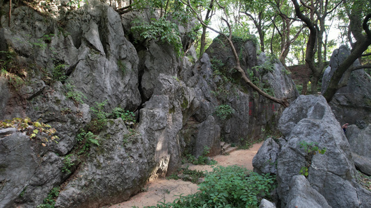 杭州凤凰山景区月岩景点4K航拍视频视频