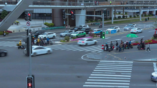 城市道路车流延时视频