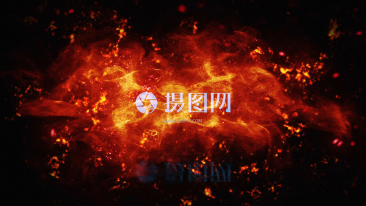 简单火焰logo片头AEcc2017模板视频
