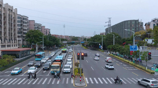 城市道路车流延时视频