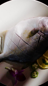 烹饪食材金鲳鱼视频