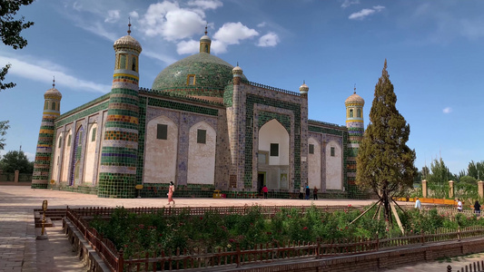 实拍5A喀什古城著名景点香妃园景区香妃墓建筑视频合集视频