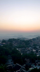 贵州贵阳青岩古镇5A景区日出延时摄影视频