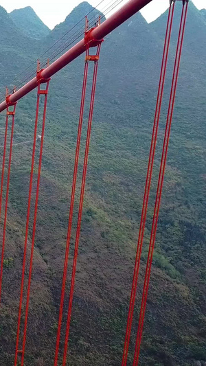 航拍世界第二高桥坝陵河大桥世界纪录73秒视频