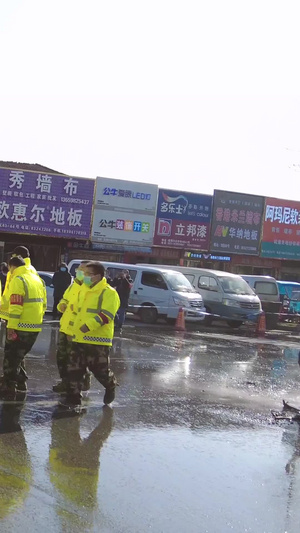 城市街头街景集合训练的消防队员素材【该视频无肖像权，请勿商用】消防战士纪念日43秒视频