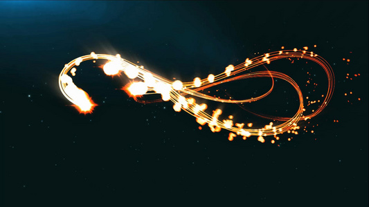 光效能量粒子缠绕logo展示片头会声会影X10模板视频