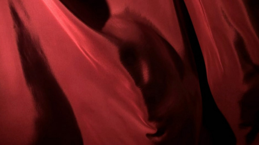 红丝布料丝绸飘动视频素材视频