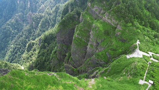 湖北神农架5A景区神农谷航拍视频