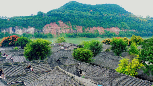 4K航拍阆中古城景区视频素材视频