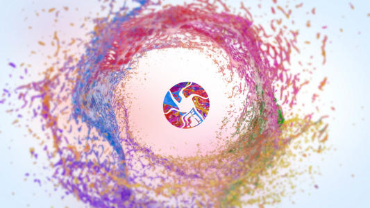 多彩油漆演绎logo视频