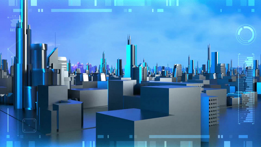 空间城市动画视频