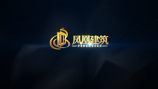 金色液体飞溅LOGO动画演绎视频