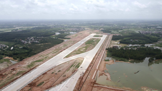 4k湛江吴川机场建设收尾视频