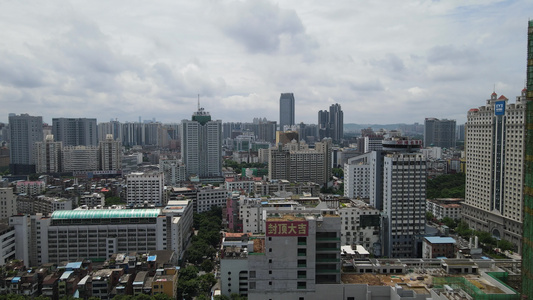 广西南宁城市天际线航拍视频[中小城市]视频