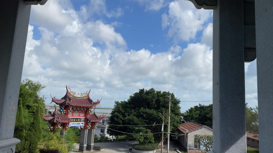 莆田市鳌山雁阵宫风景4K实拍视频视频