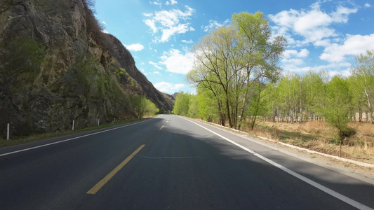4k山间小路开车视频行驶在农村 山路视频