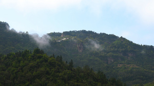 休宁齐云山清晨云雾缭绕延时合集4K31秒视频