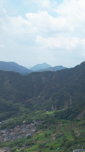 航拍5A景区雁荡山方洞景观区山脉自然风光视频风景名胜区视频