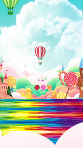 梦幻糖果城堡世界背景视频糖果屋视频