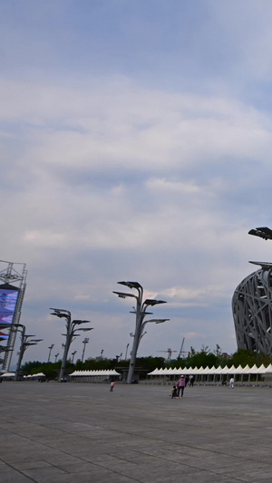 北京奥林匹克鸟巢合集中国红40秒视频
