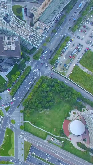上海世纪公园科技馆航拍上海城市素材9秒视频