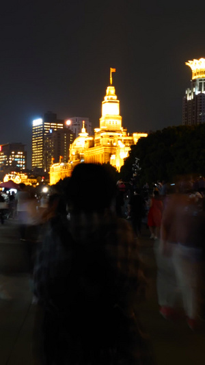 上海外滩观光人流延时国际性大都市2秒视频