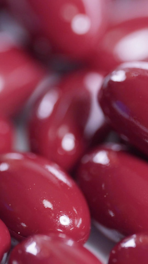 番茄红素软胶囊药丸特写维生素15秒视频