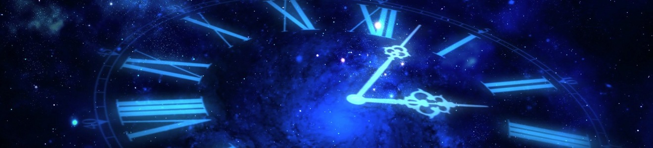 蓝色星空粒子时钟背景视频视频