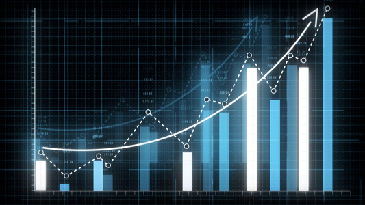4K财务增长指数视频视频