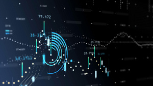 4K大数据金融数据背景19秒视频