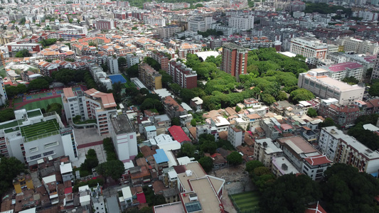 泉州钟楼古街航拍风景视频