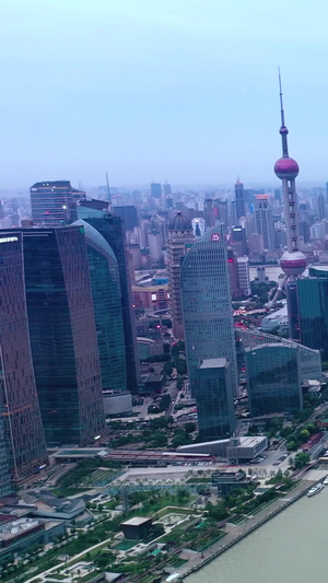 航拍上海北外滩全景黄浦江83秒视频