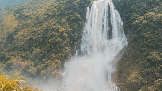 4k延时黄果树滴水滩瀑布景区水流视频