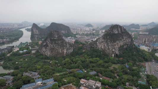 广西桂林山水风光航拍视频