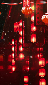 新年喜庆温暖万家灯火背景中国年视频