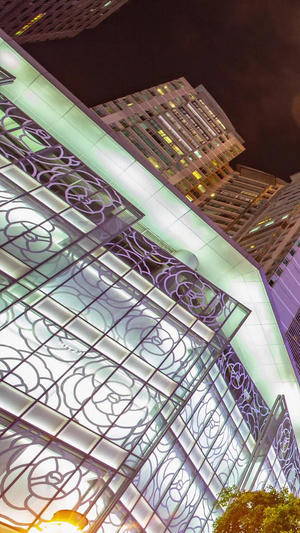 WFC重庆环球金融中心大厦夜景重庆高楼10秒视频