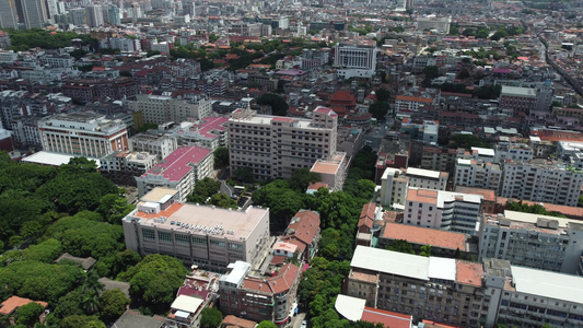 泉州钟楼古街航拍风景视频