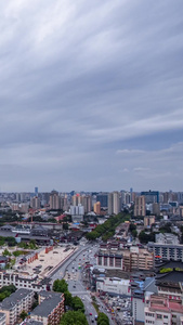 西安雨后城市建筑延时大雁塔视频