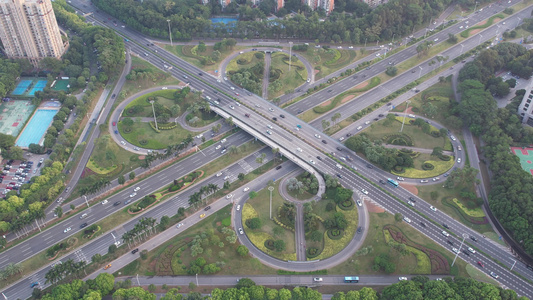 城市道路航拍视频