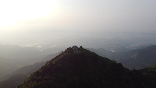 航拍南岳衡山天柱峰视频