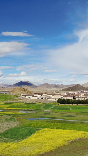 西藏定日地区喜马拉雅山脉自然风光航拍视频珠峰自然保护区87秒视频