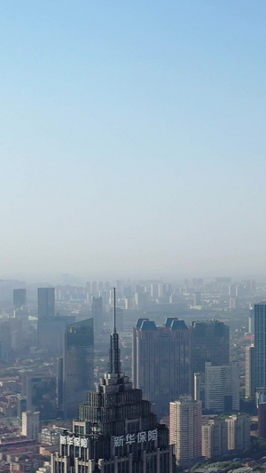 天津市中心高楼群航拍视频城市风光39秒视频